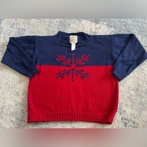 The Beaufort Bonnet Company Navy and Red Kids Sweater
